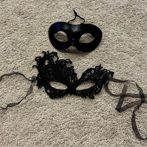 Elegant Black Masquerade Masks